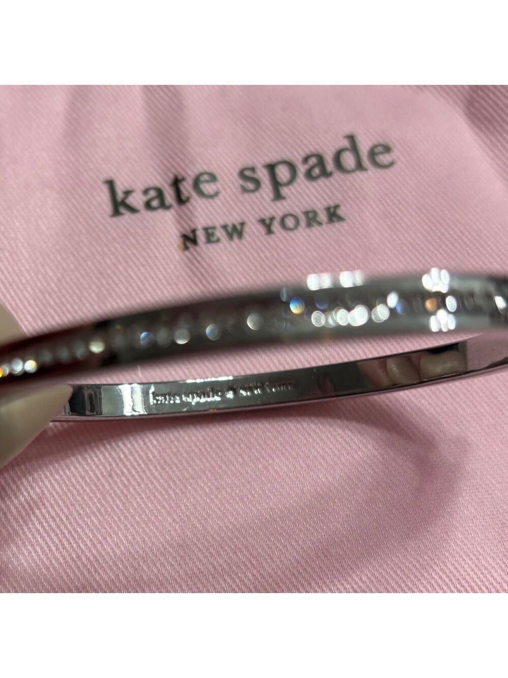 kate spade Silver Ring It Up Pave Bangle - Picture 6 of 7